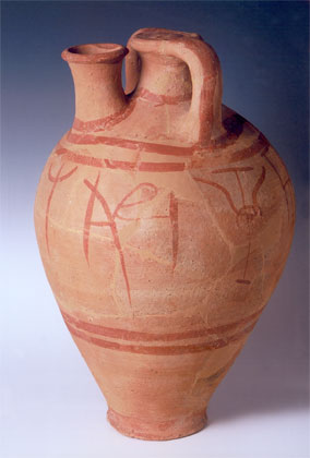 Inscribed stirrup Jar TH Z 852, 'Kadmeion', Thebes, mid-13th cent. BC